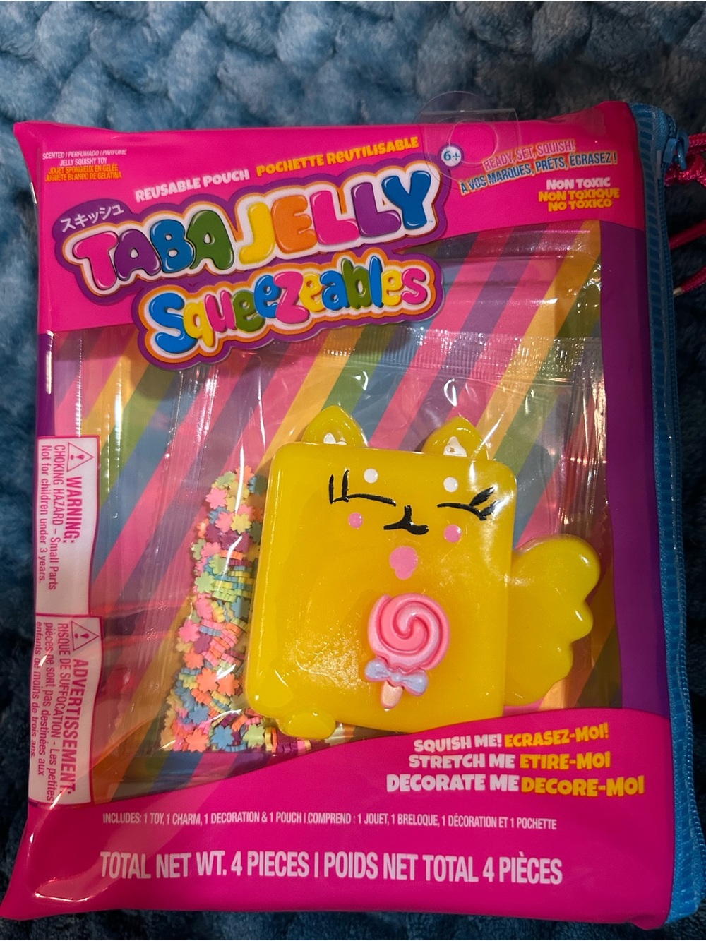 Tabajelly Squeezables Yellow Cat Squishy Charm